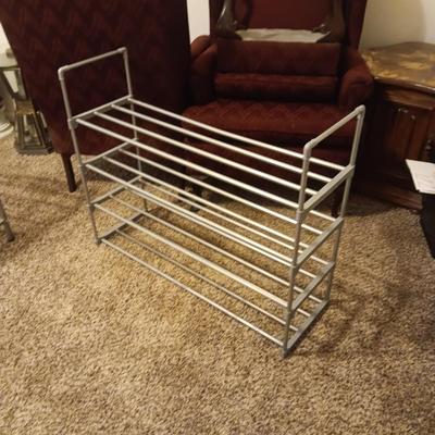 SMALL METAL SHELF AND SHOE RACK