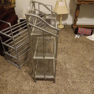 SMALL METAL SHELF AND SHOE RACK