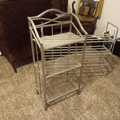 SMALL METAL SHELF AND SHOE RACK