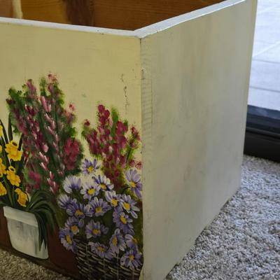 Handpainted Wood Crate