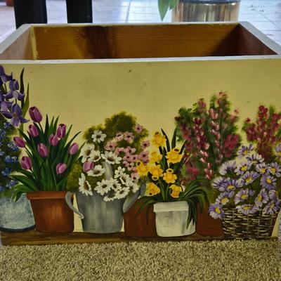 Handpainted Wood Crate