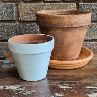 (2) Terracotta Planters
