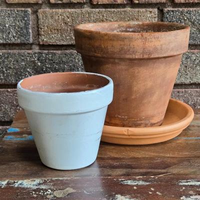 (2) Terracotta Planters