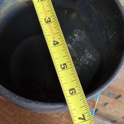 (2) Black Planters