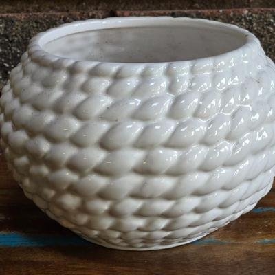 White Ceramic Planter