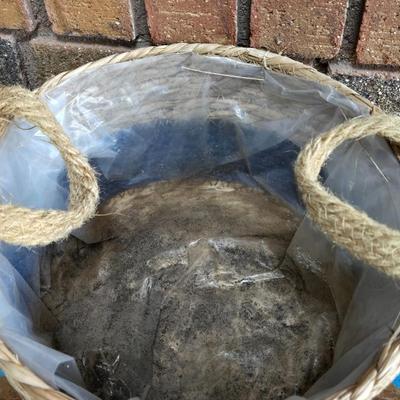 Woven Jute Basket Plant Holder