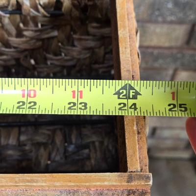Rectangular Woven Basket Plant Holder