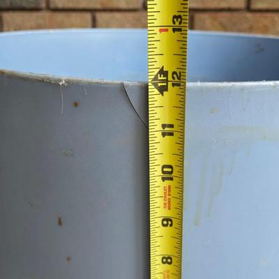 Large Blue Plastic Planter