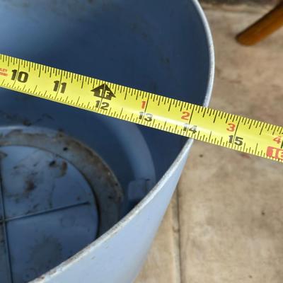 Large Blue Plastic Planter