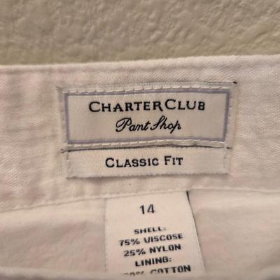 Charter Club White Linen Pants