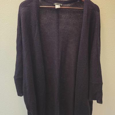 Black Light Weight Open Front Sweater