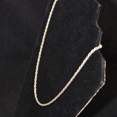 Heavy 925 Sterling Rope Chain 20”, 17.3g