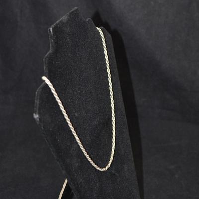 Heavy 925 Sterling Rope Chain 20”, 17.3g