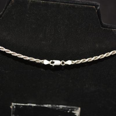 Heavy 925 Sterling Rope Chain 20”, 17.3g