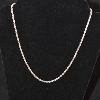 Heavy 925 Sterling Rope Chain 20”, 17.3g