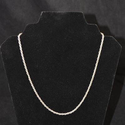 Heavy 925 Sterling Rope Chain 20”, 17.3g