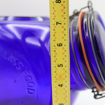 Cobalt Blue Glass Jar - The General Store Marysville. KS