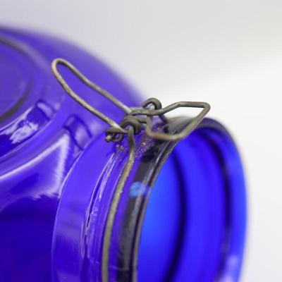 Cobalt Blue Glass Jar - The General Store Marysville. KS
