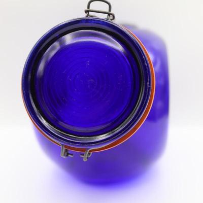 Cobalt Blue Glass Jar - The General Store Marysville. KS