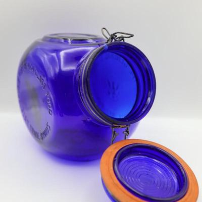 Cobalt Blue Glass Jar - The General Store Marysville. KS