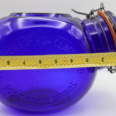 Cobalt Blue Glass Jar - The General Store Marysville. KS