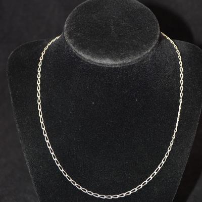 Oval Link 925 Sterling Necklace 16”, 6.2g