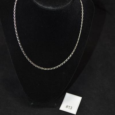 Oval Link 925 Sterling Necklace 16”, 6.2g