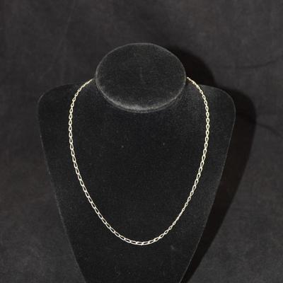 Oval Link 925 Sterling Necklace 16”, 6.2g