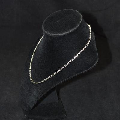 Oval Link 925 Sterling Necklace 16”, 6.2g