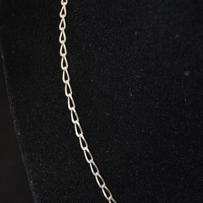 Oval Link 925 Sterling Necklace 16”, 6.2g