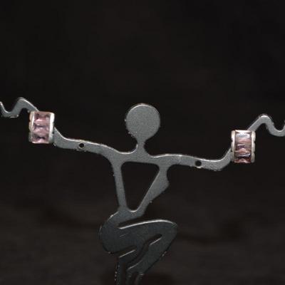 925 Sterling Earrings w/ Amethyst, 2.1g
