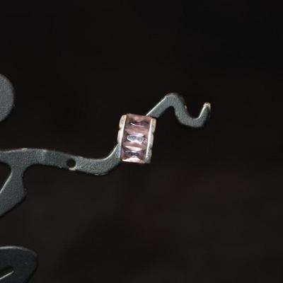 925 Sterling Earrings w/ Amethyst, 2.1g