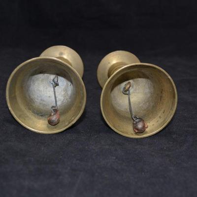Vintage Brass Bell Candleholders, INDIA 4.25” Tall