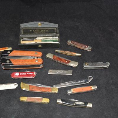 Lot of Pocket Knives, Utility Tools