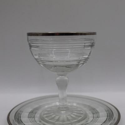 Vintage Coupe Glasses & Plates (12)