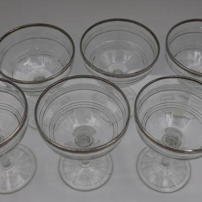 Vintage Coupe Glasses & Plates (12)