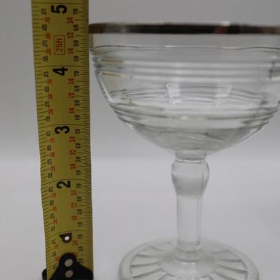 Vintage Coupe Glasses & Plates (12)