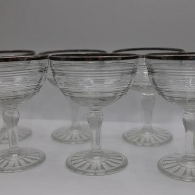 Vintage Coupe Glasses & Plates (12)