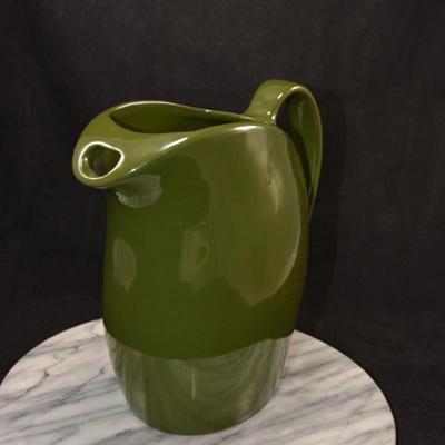 MCM Forest Green HALL POTTERY Retro Pitcher 9’5”x9.25”x4.5”