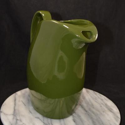MCM Forest Green HALL POTTERY Retro Pitcher 9’5”x9.25”x4.5”