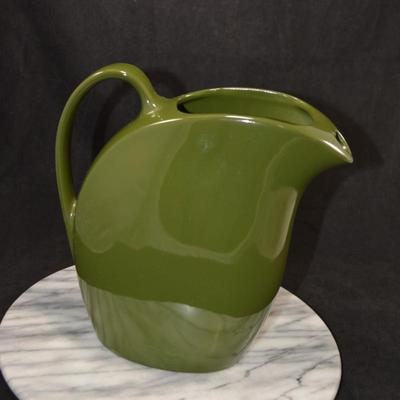 MCM Forest Green HALL POTTERY Retro Pitcher 9’5”x9.25”x4.5”