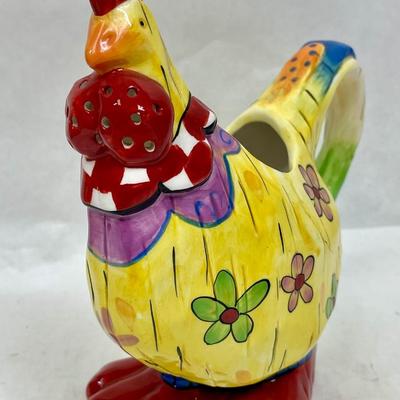 Mixed Lot of Whimsical Ceramic pieces - Tea Pot, Pitcher, Small Pot, Footed Bowl