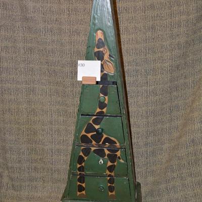 4 Drawer Giraffe Pyramid Cabinet 39.25” Tall