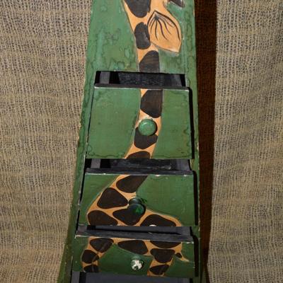 4 Drawer Giraffe Pyramid Cabinet 39.25” Tall