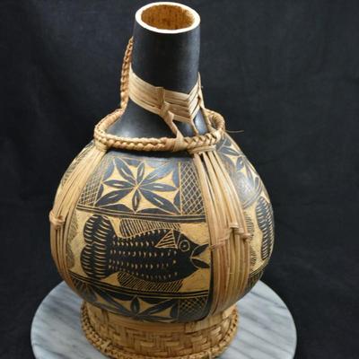 Ten Thousand Villages Carved & Bound Gourd, Cameroon