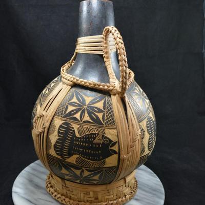 Ten Thousand Villages Carved & Bound Gourd, Cameroon
