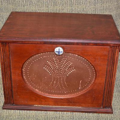 Beautiful Hand Crafted Pie Safe w/ Punched Copper 19”x13.5”x12"