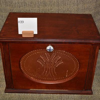 Beautiful Hand Crafted Pie Safe w/ Punched Copper 19”x13.5”x12"