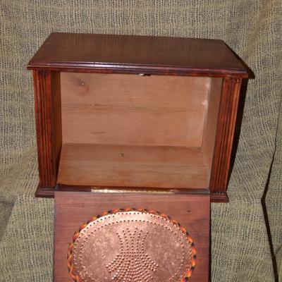 Beautiful Hand Crafted Pie Safe w/ Punched Copper 19”x13.5”x12"
