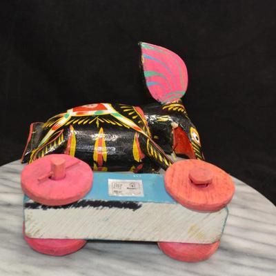 Colorful Wooden Elephant Toy, Bangladesh 7”x6.5”x5.5”